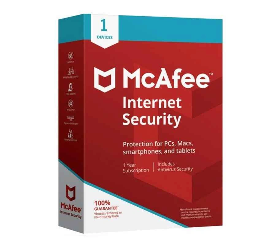 McAfee Internet Security — 1 Device 1 Year