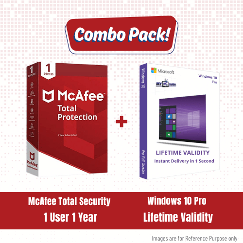 McAfee Total Security (1U/1Y) + Windows 10 Pro Combo