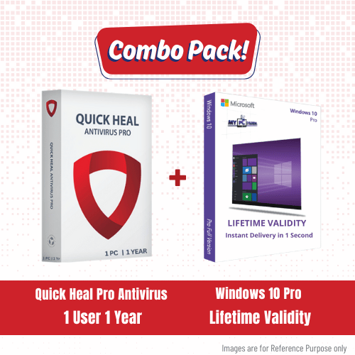 Quick Heal Pro (1U/1Y) + Windows 10 Pro Combo